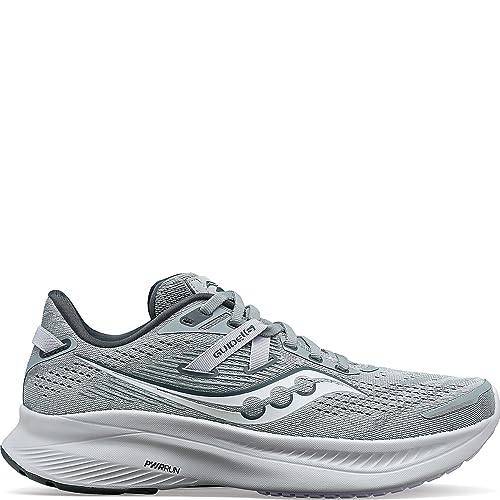Saucony Women's Guide 16 Sneaker, Concrete/Mauve, 12