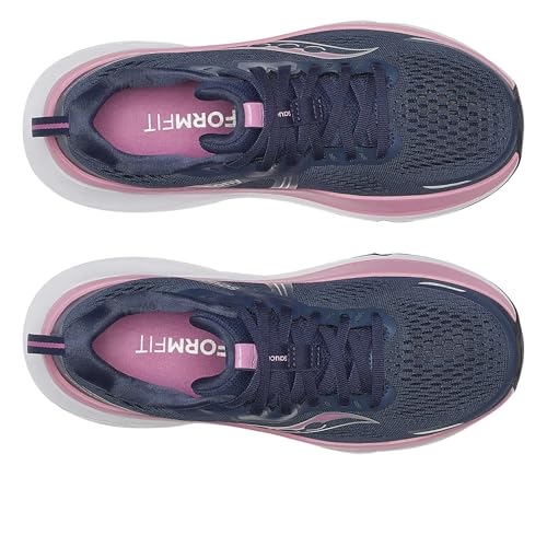 Saucony Women's Guide 18 Sneaker, Navy/Orchid, 7