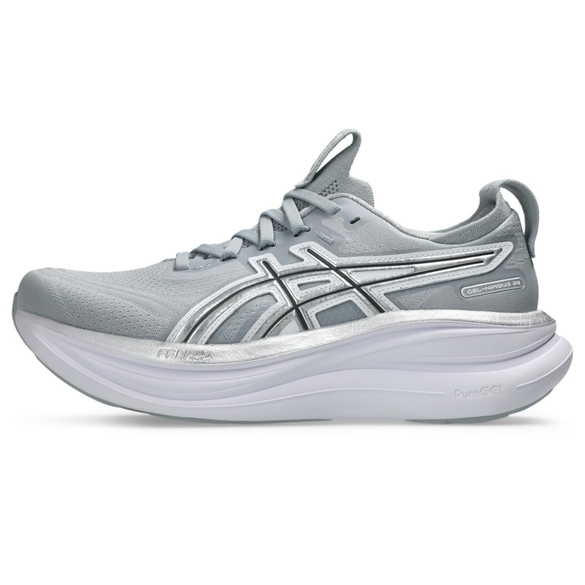 ASICS, Women's, Gel-Nimbus 28 ATC, Piedmont Grey/Pure Silver, 9.5, Medium