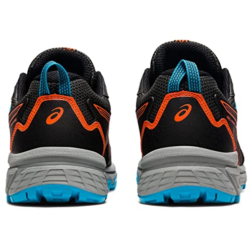 ASICS Kid's Gel-Venture 8 Grade School Running Shoes, 4.5, Black/Marigold Orange