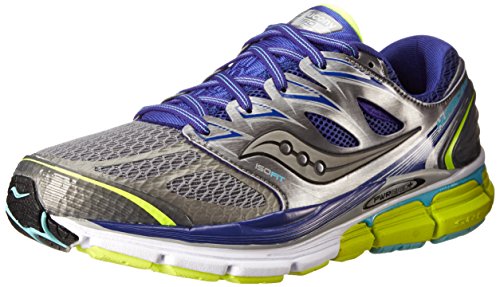 Saucony Women's Hurricane ISO-Series Running Shoe,Grey/Twilight/Citron,6 M US