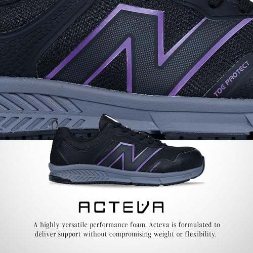 New Balance Evolve Aluminum Alloy Toe Women’s Industrial Work Shoes in Black/Purple alternate view 5