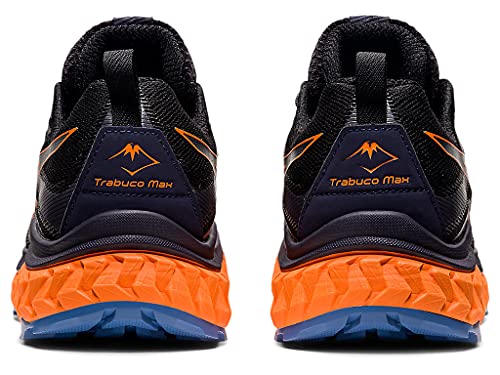 ASICS Men's Trabuco Max Running Shoes, 10.5, Black/Shocking Orange