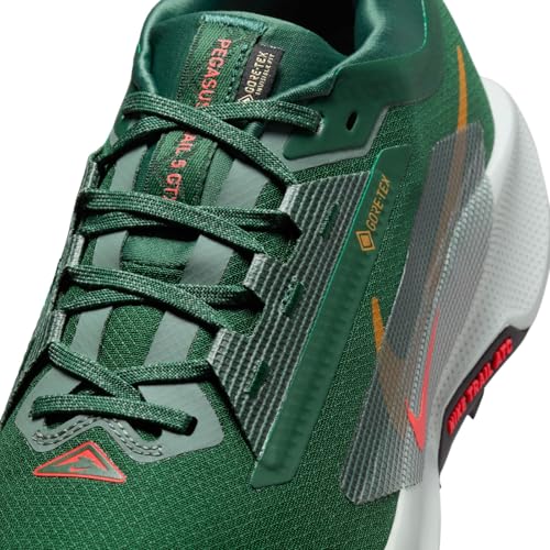 Nike Pegasus Trail 5 Gore-TEX Men's Waterproof Running Shoes (Fir/Clay Green/Desert Ochre/Bright Crimson) Size 10.5