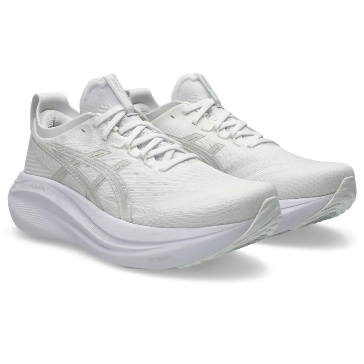 ASICS Men's Gel-Nimbus 27 Running Shoes, 11, White/Glacier Grey