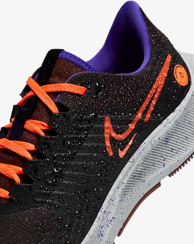 Nike Air Zoom Pegasus 38 Shield Mens Running Trainers DC4073 Sneakers Shoes (UK 9 US 10 EU 44, Black Orange 003)