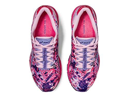 ASICS Women's Noosa Tri 11 Running Shoes, 7.5, Pink Cameo/Gentry Purple