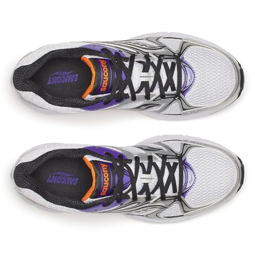 Saucony Unisex Ride Millennium Running Shoe, White/Purple, 13