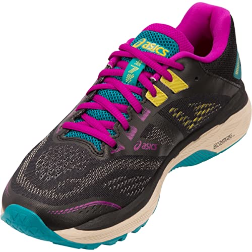 ASICS Women's GT-2000 7 Trail Running Shoes, 5, Black/Feather Grey