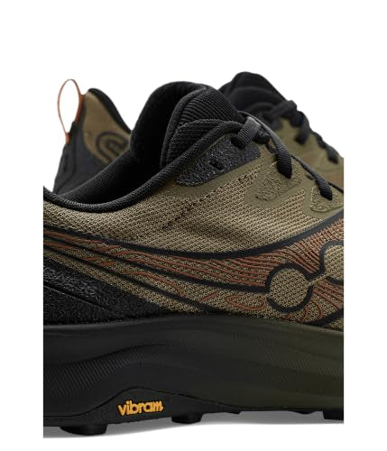 Saucony Men's Peregrine 16 Sneaker, Field/Black, 10.5