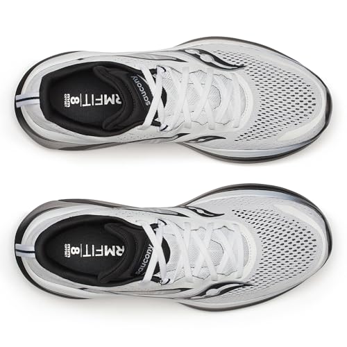 Saucony Men's Omni 22 Sneaker, White/Black, 8.5
