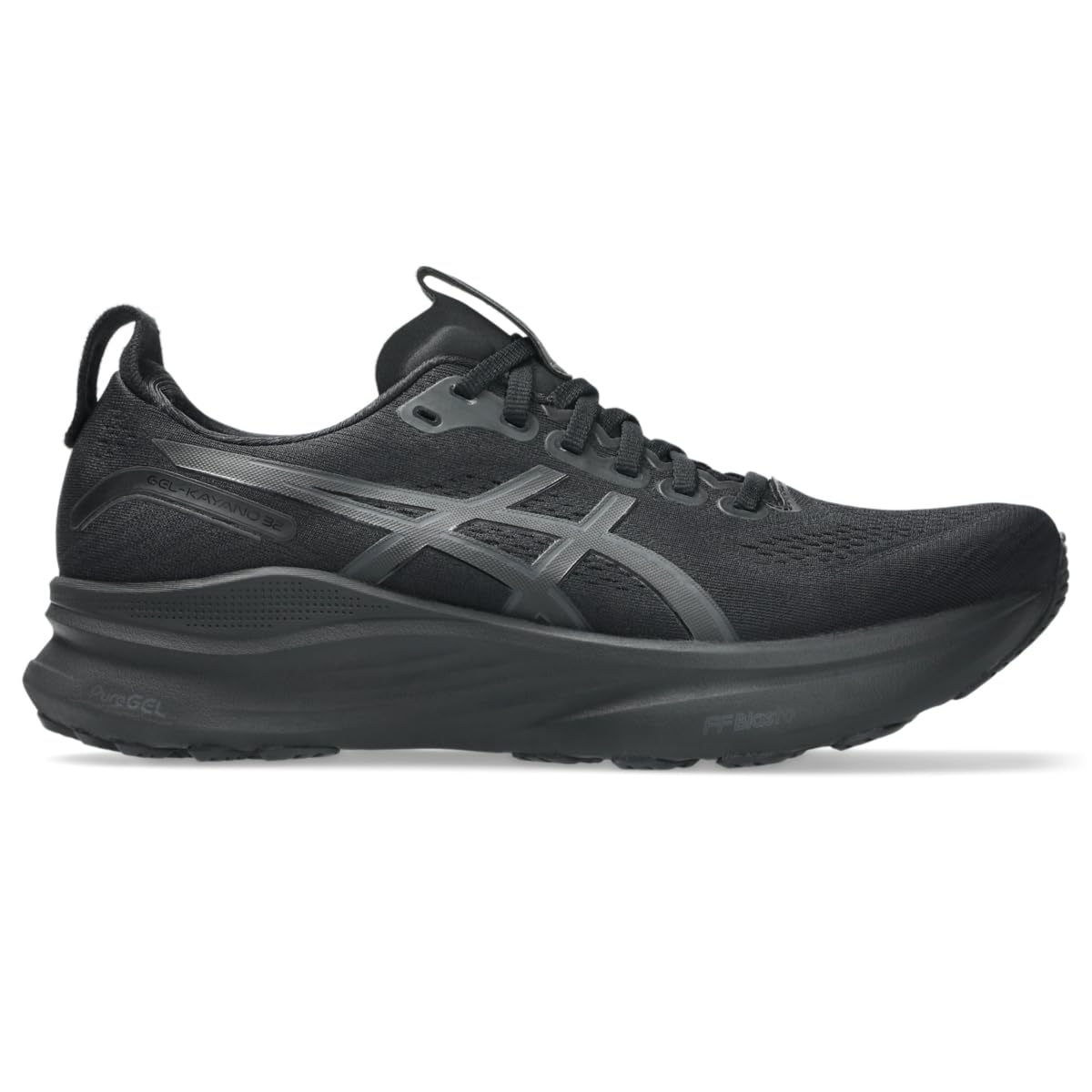 ASICS Men's Gel-Kayano 32 Running Shoes, 12, Black/Graphite Grey