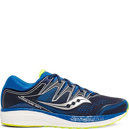 Saucony Men's Hurricane ISO 5, Navy/Citron, 8