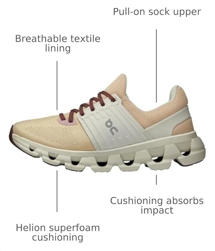 On Women's Cloudswift 3 AD Sneakers, Savannah/Ice, 6 Medium US