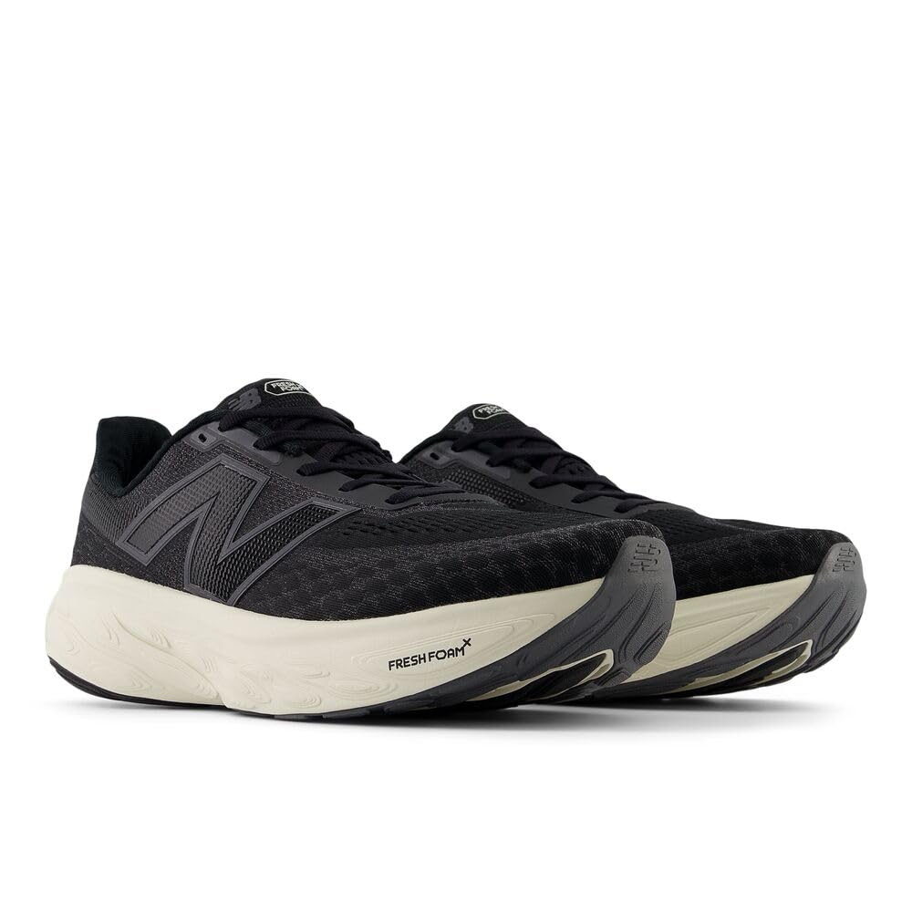 New Balance Men's Fresh Foam X 1080 V14 Running Shoe, Black/Magnet/Linen, 11 M