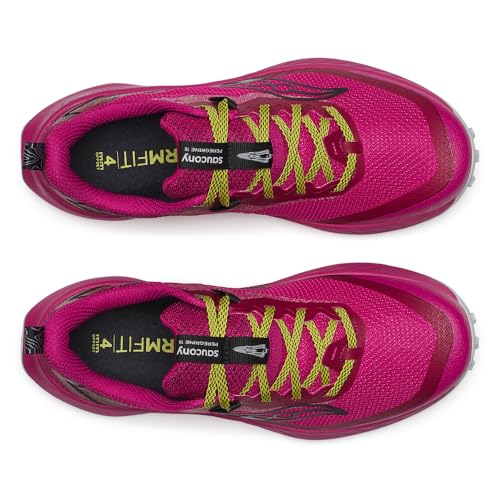 Saucony Women's Peregrine 15 Trail Running Shoe Magenta/Black, Medium, 5