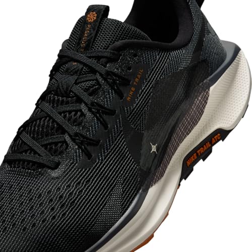 Nike Pegasus Trail 5 Men's Trail Running Shoes (DV3864-006, Black/Monarch/Pale Ivory/Off Noir) Size 7.5