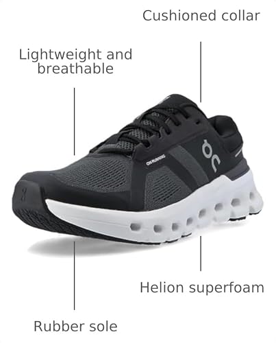 On Women's Cloudrunner 2 Sneakers, Eclipse | Black, 10 Medium US