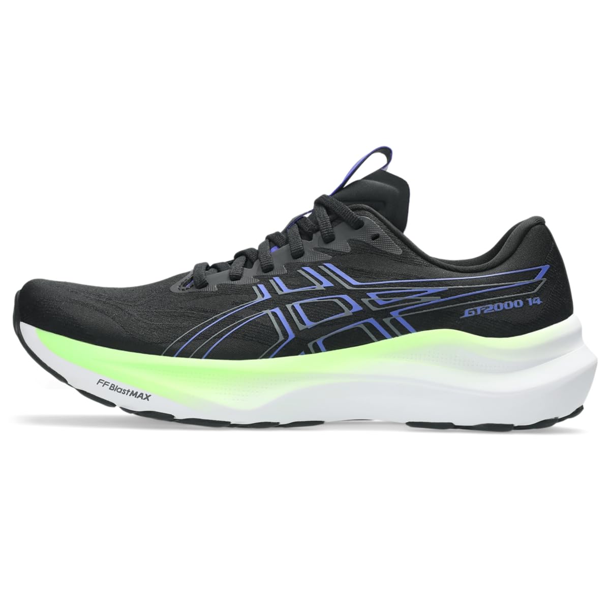 ASICS Men's GT-2000 14 Running Shoes, 9.5, Black/Cobalt Burst