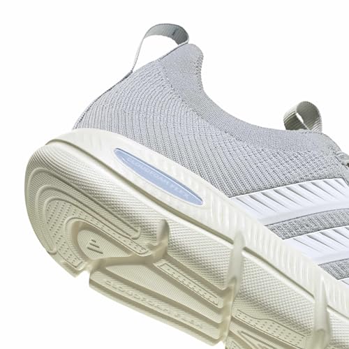 adidas Women's Cloudfoam Flex - Slounge, Solid Grey/White/Halo Blue, 8.5