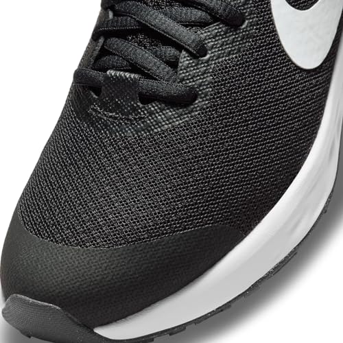 Nike Kid's Revolution 6 NN Grade School Unisex Running Shoes, Black/White-Dk Smoke Grey, 6.5 M US