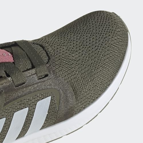 adidas Women's Edge Lux 5 Sneaker, Olive Strata/White/Pink Strata, 9.5