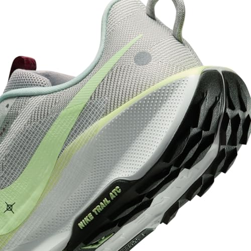 Nike Pegasus Trail 5 Men's Trail Running Shoes (DV3864-004, Light Silver/College Grey/Dark Team Red/Barely Volt) Size 9