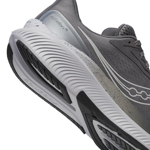 Saucony Men's Echelon 10 Sneaker, Carbon/Black, 12.5
