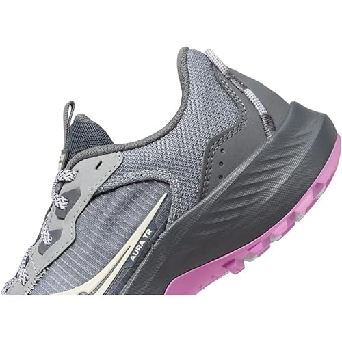 Saucony Women's Aura Tr Sneaker, Fossil/Grape, 11