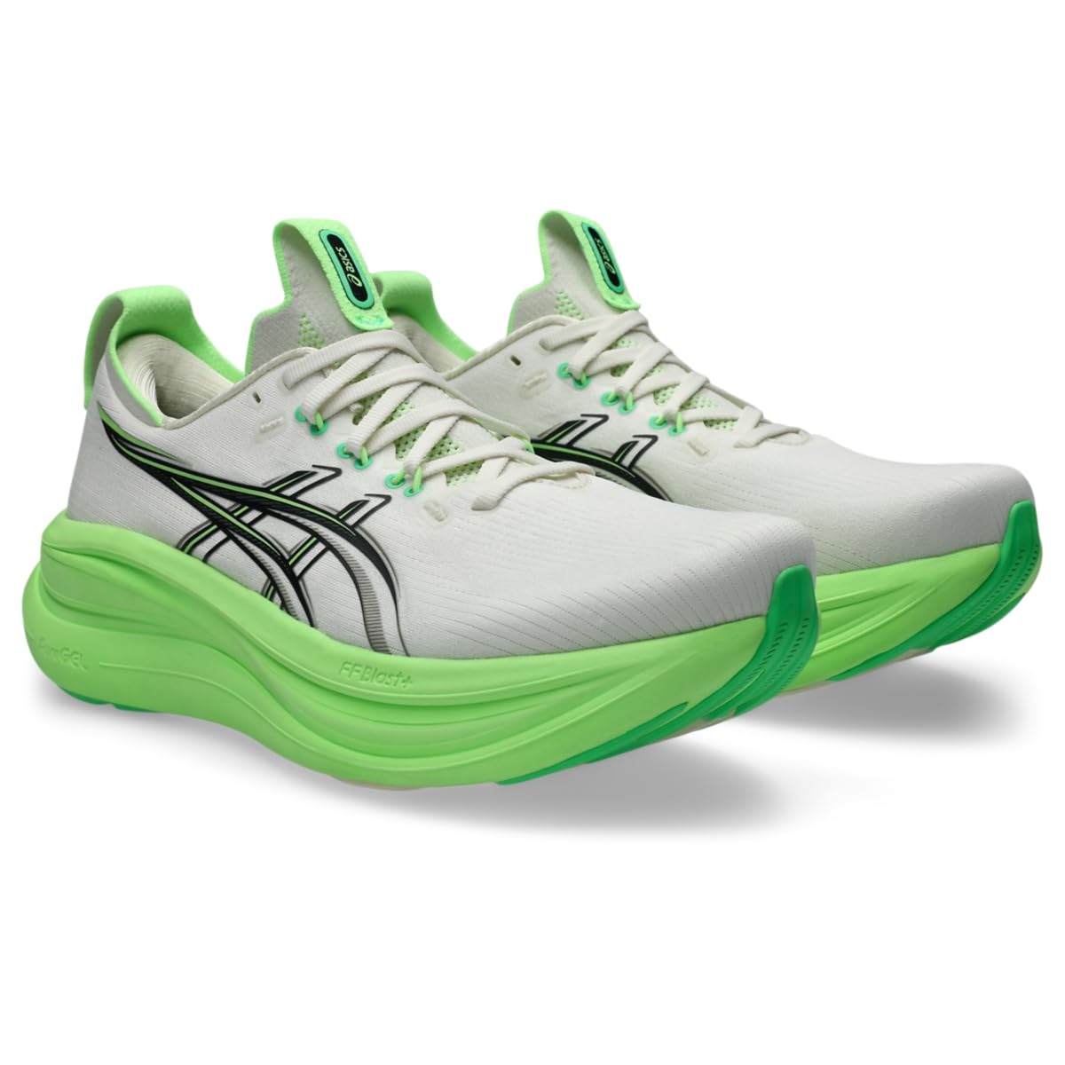 ASICS Men's Gel-Nimbus 28 Running Shoes, 10.5, Cream/Black - alternate product view 2