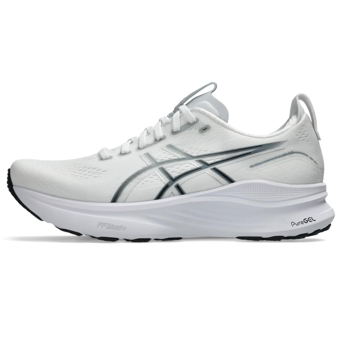 ASICS Men's Gel-Kayano 32 Running Shoes, 12, White/Pure Silver