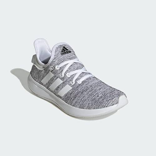 Adidas Women's Cloudfoam Pure, White/White/Black, 5.5