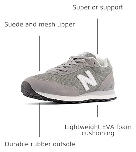 New Balance Men's 515 V3 Sneaker, Slate Grey/White/Aluminum Grey, 12 X-Wide