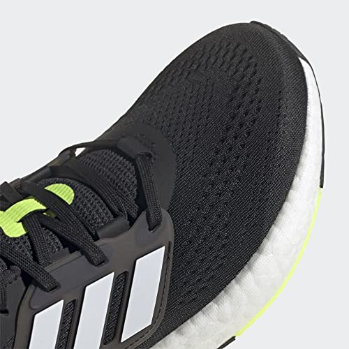 Adidas Men's Pureboost 22 Black/White/Solar Yellow 11 Adult