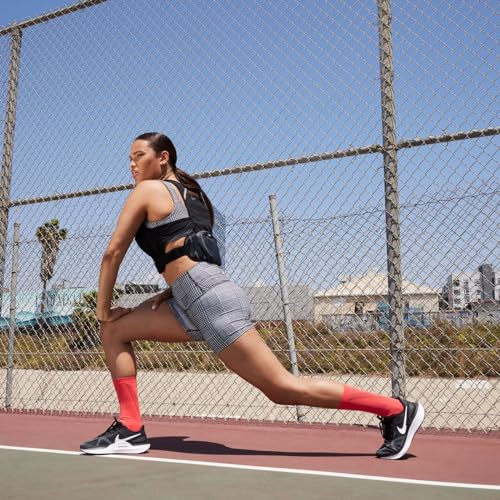 Nike Women's Air Zoom Structure 25 WomSneaker, Black White Dark Smoke Grey, 6 US