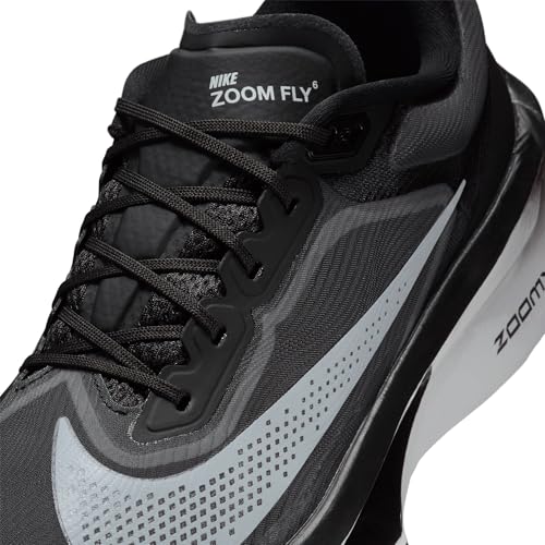 Nike Zoom Fly 6 Men's Road Racing Shoes (FN8454-001, Black/Light Smoke Grey/White) Size 9.5
