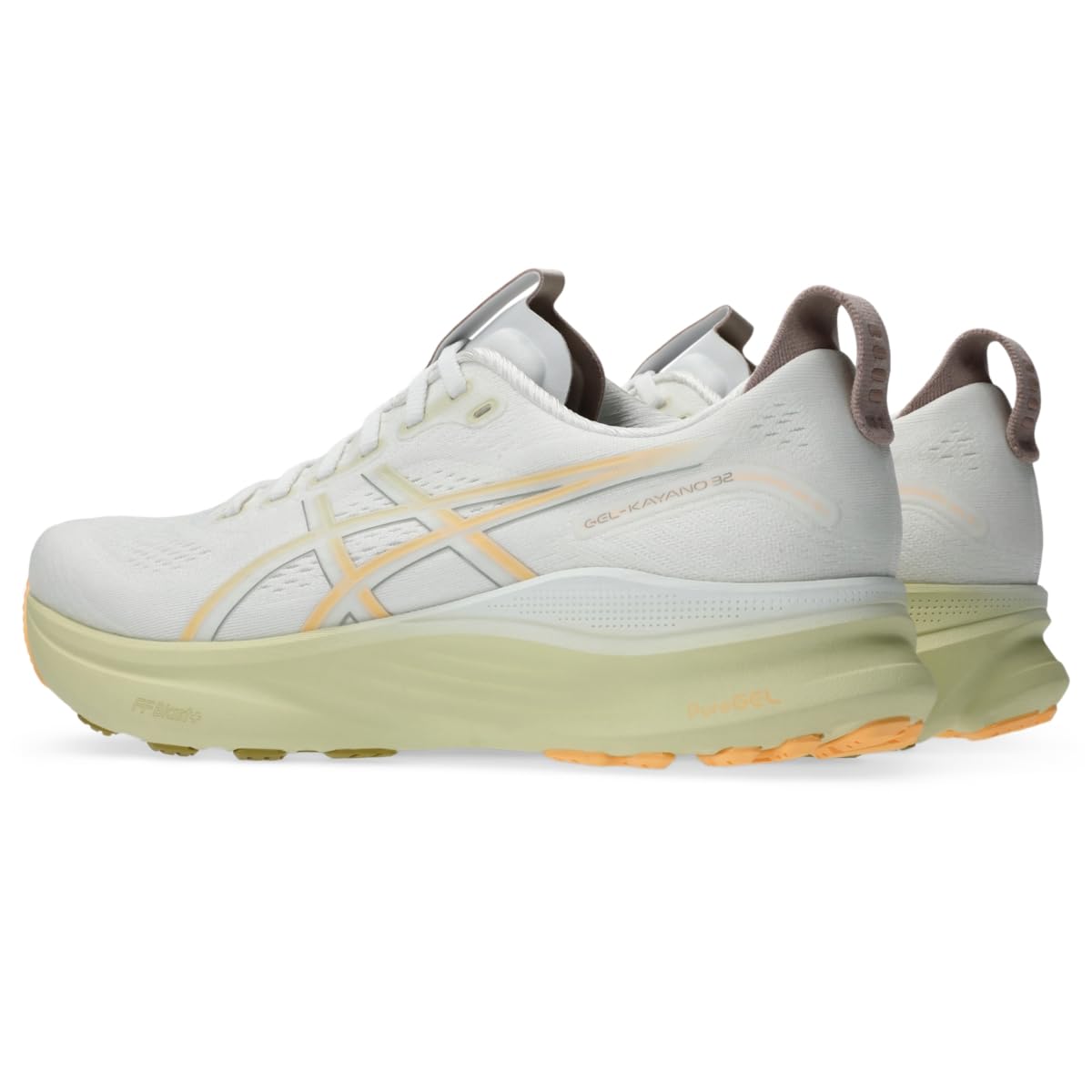 ASICS Men's Gel-Kayano 32 Running Shoes, 11.5, White/Orange Glow