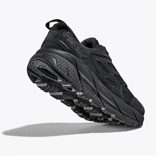 Hoka Unisex Clifton L Suede Black/Black Men's 5.5, Women's 6.5 Medium