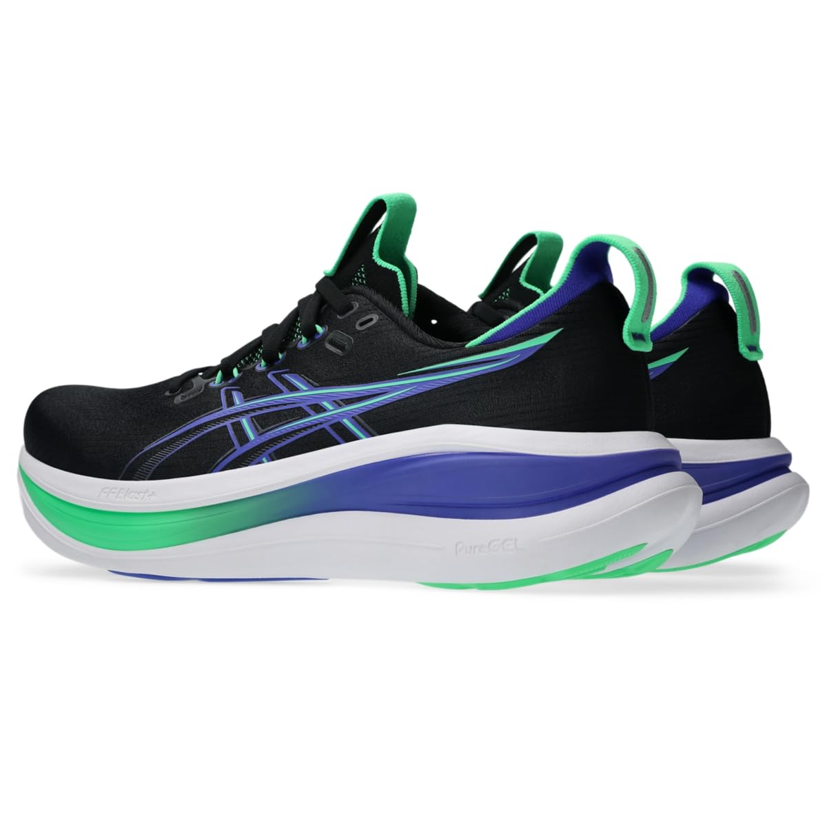 ASICS Men's Gel-Nimbus 28 Running Shoes, 10.5, Black/Cobalt Burst