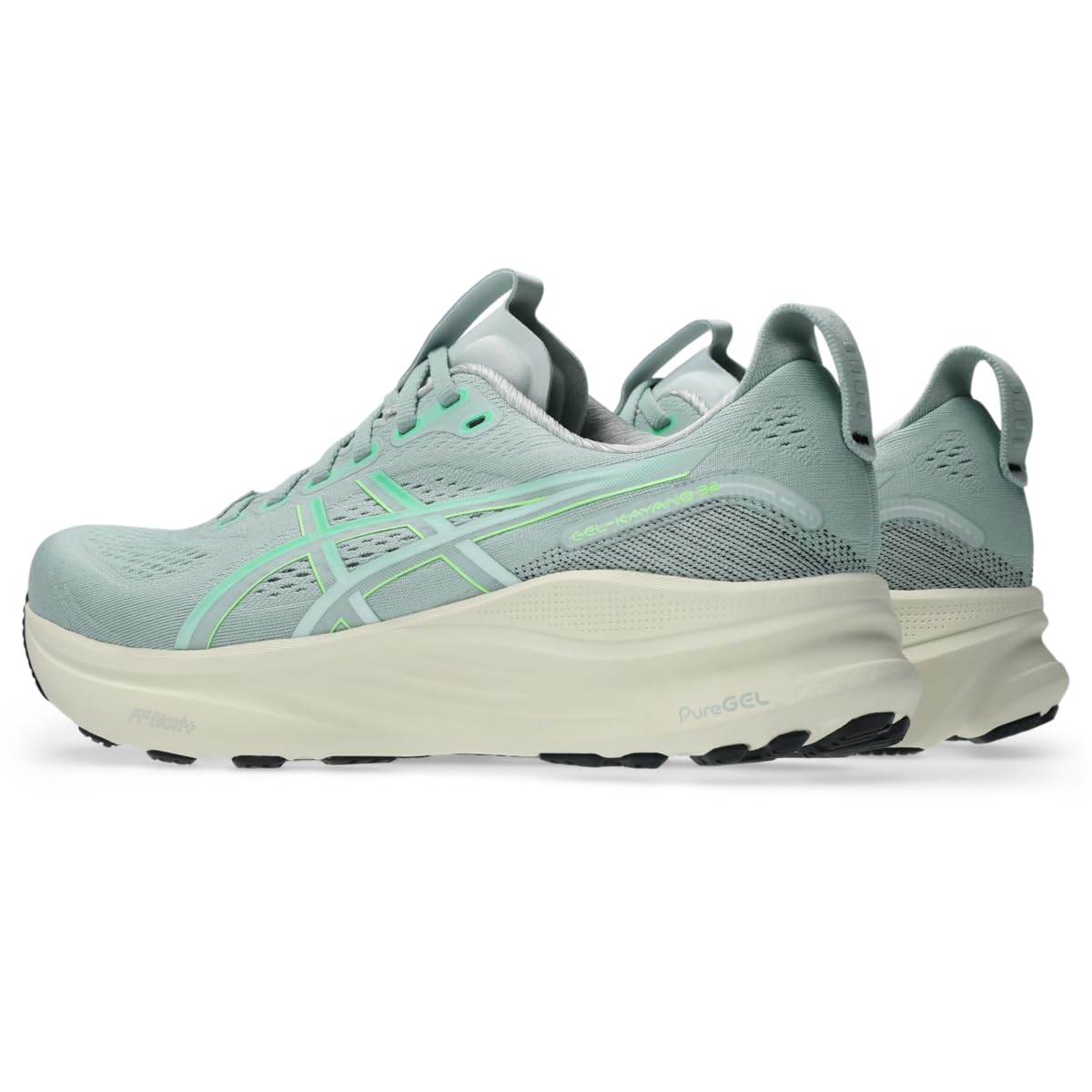 ASICS Men's Gel-Kayano 32 Running Shoes, 12, Cold Moss/Vital Green