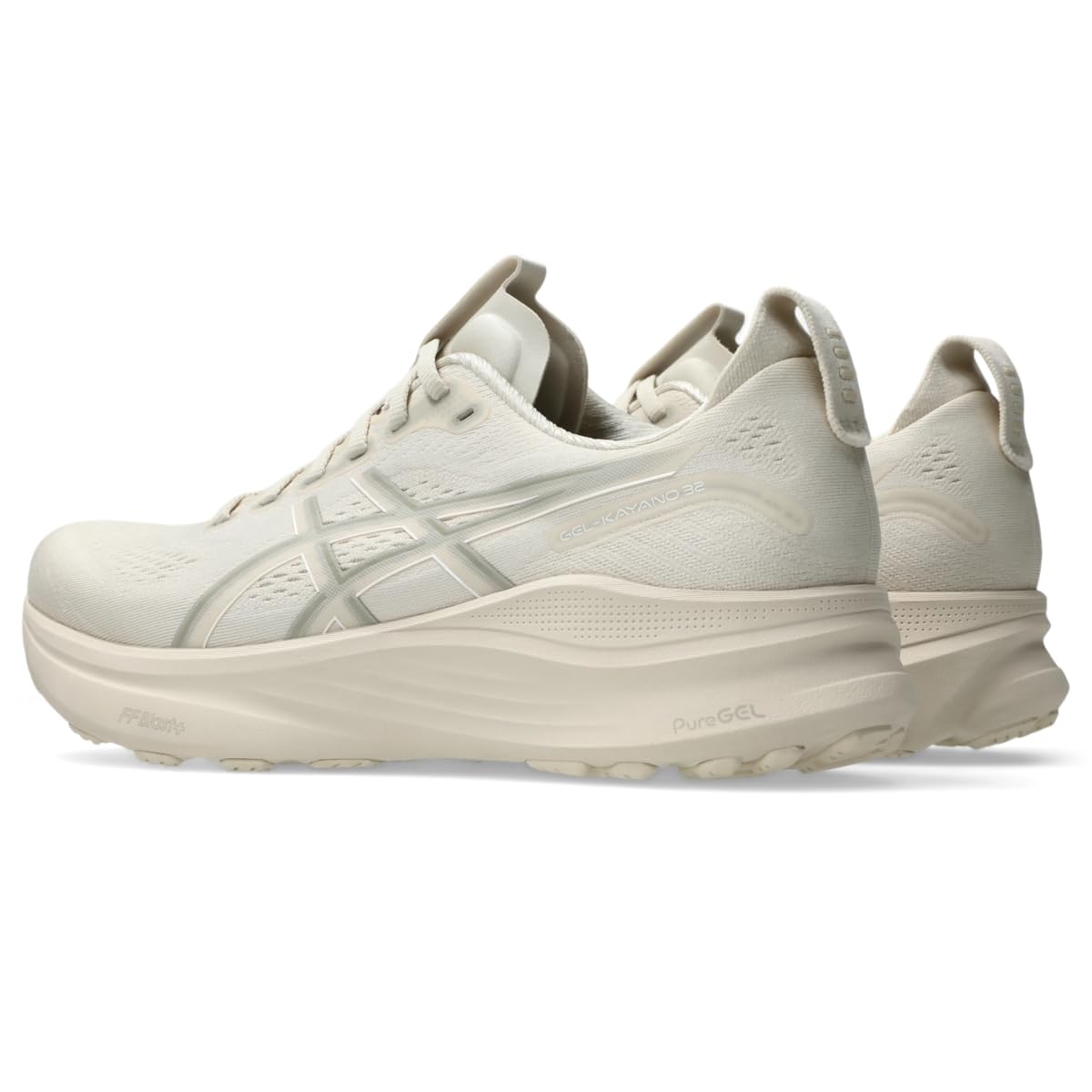 ASICS Men's Gel-Kayano 32 Running Shoes, 11.5, Oatmeal/Meteor Grey