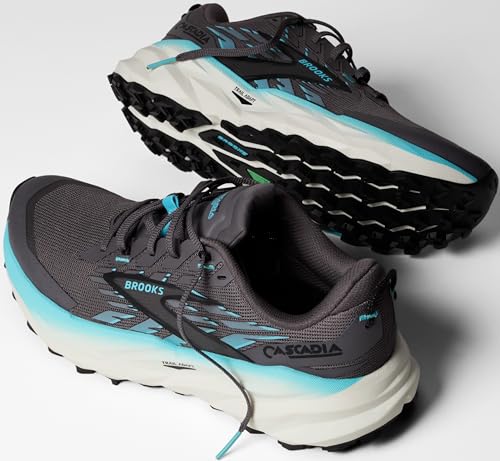 Brooks Women's Cascadia 19 Trainers, Rabbit Black Bluefish, 8.5 US