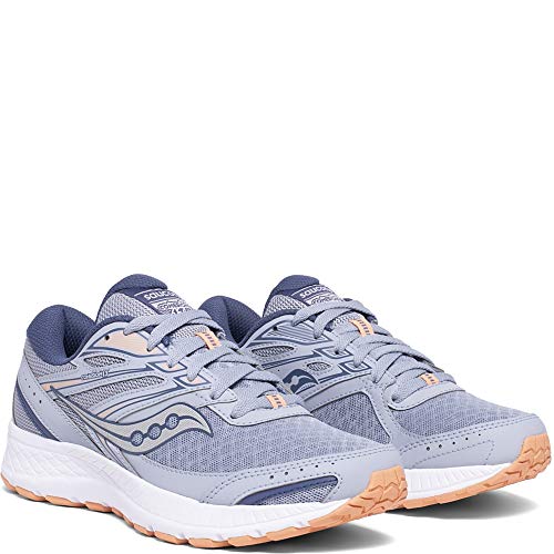 Saucony Women's Cohesion 13 Running Shoe, Blue Mist/Melon, 8.5