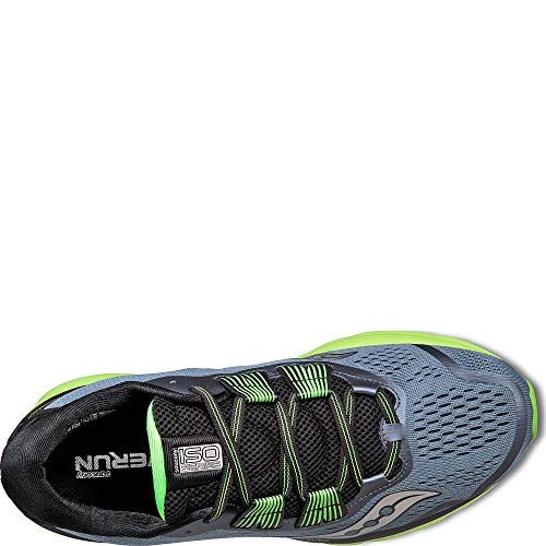 Saucony Men's Zealot ISO 3 Running Shoe, Grey Black, 12.5 M US