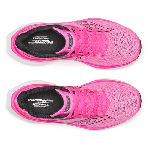 Saucony Women's Endorphin Speed 5 Sneaker, Shock/Black, 8