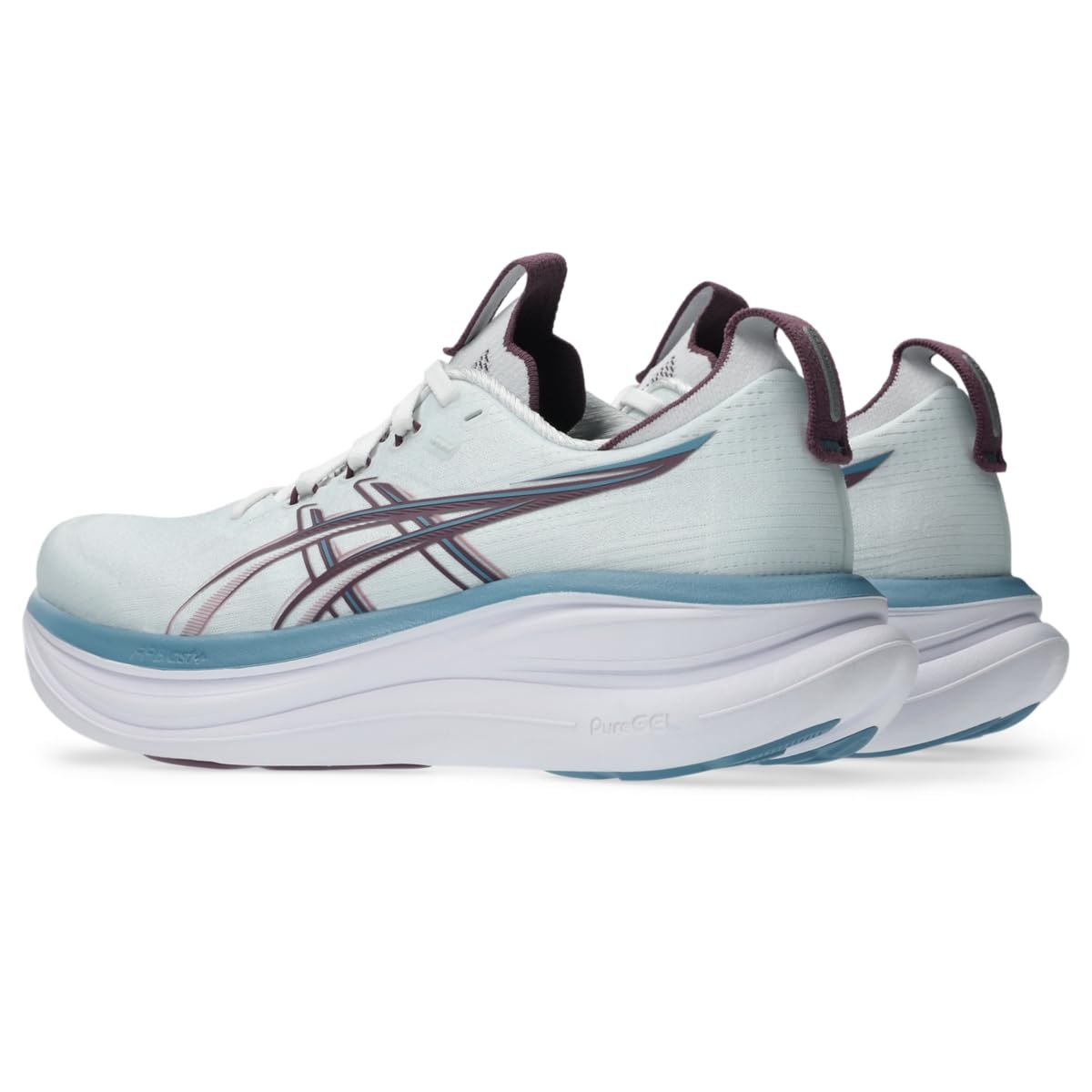 ASICS Women's Gel-Nimbus 28 Running Shoes, 5.5, Arctic Blue/Velvet Purple
