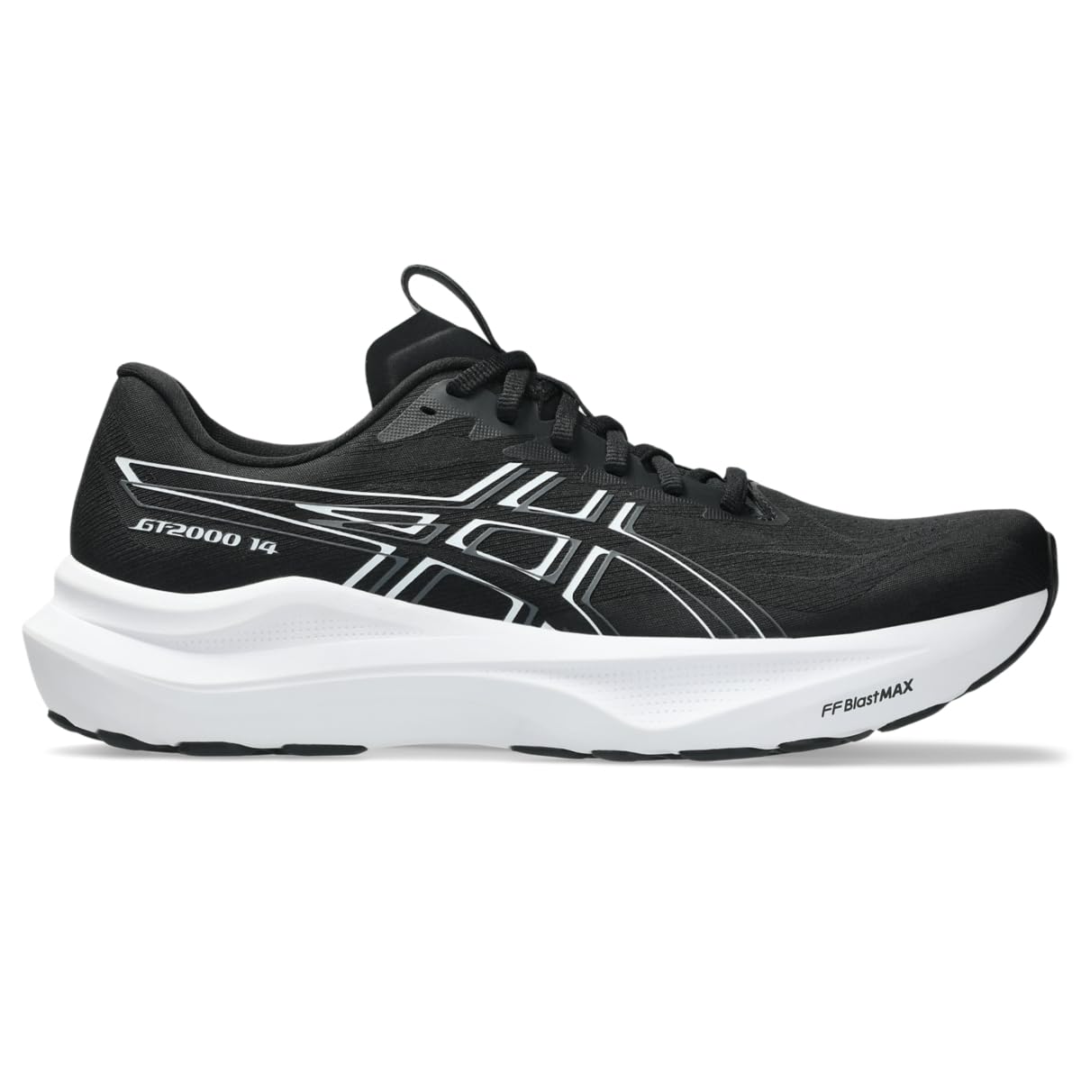 ASICS Men's GT-2000 14 Running Shoes, 10, Black/White - alternate product view 8