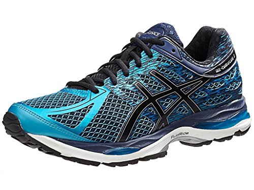 ASICS Men's Gel Cumulus 17 Running Shoe, Island Blue/Black/Indigo Blue, 10.5 M US