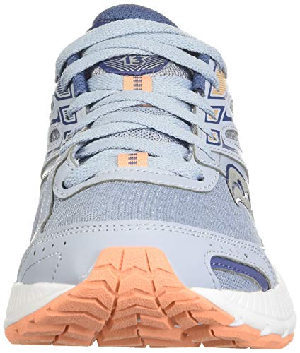 Saucony Women's Cohesion 13 Running Shoe, Blue Mist/Melon, 8.5