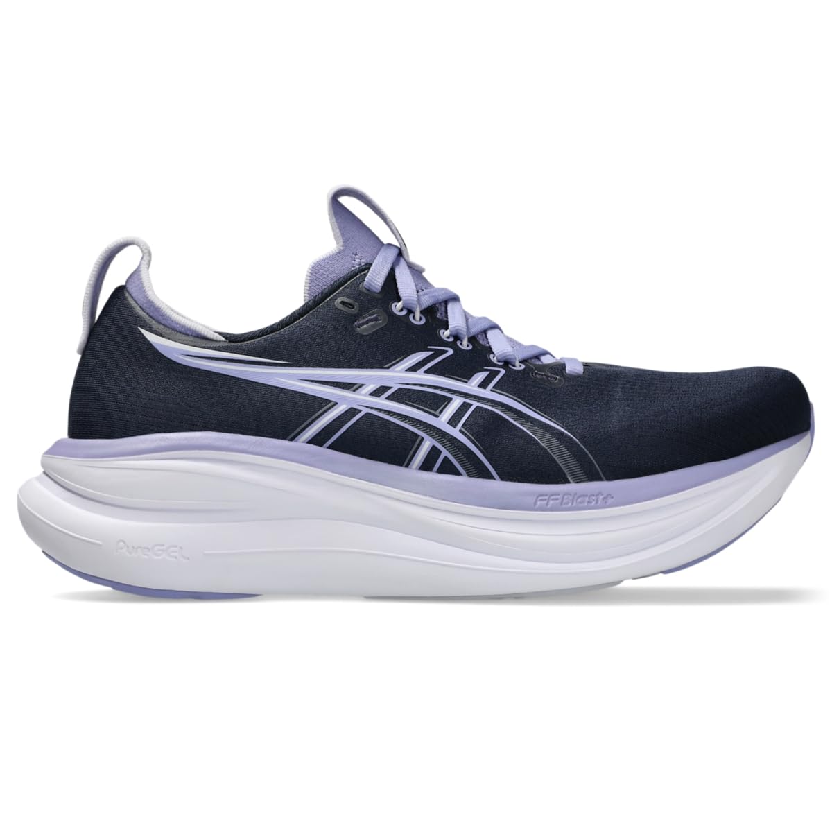 ASICS Women's Gel-Nimbus 28 Running Shoes, 5.5, Midnight/Bluebell